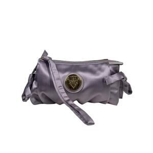 Gucci Vintage Lilac Purple Satin Hysteria Wristlet Clutch Bag